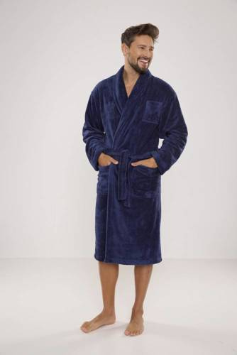 811 Мъжки плюшен халат за баня De Lafense - деним