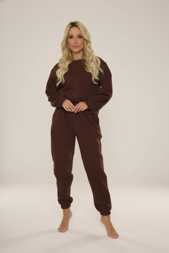 812 Дамски спортен костюм Indigo Forex - шоколад