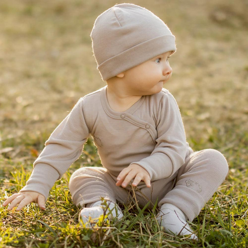 Мериносово боди от мериносова вълна Eevi - бежово