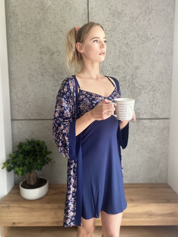 465 Mia Forex нощница без презрамки - тъмносиня