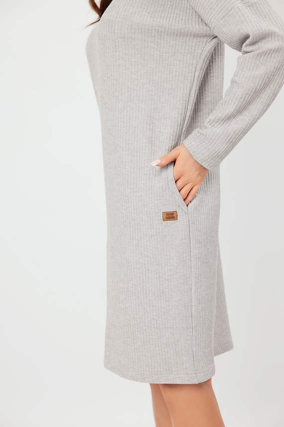 Дамска туника с дълъг ръкав Avira Италианска мода - светъл меланж