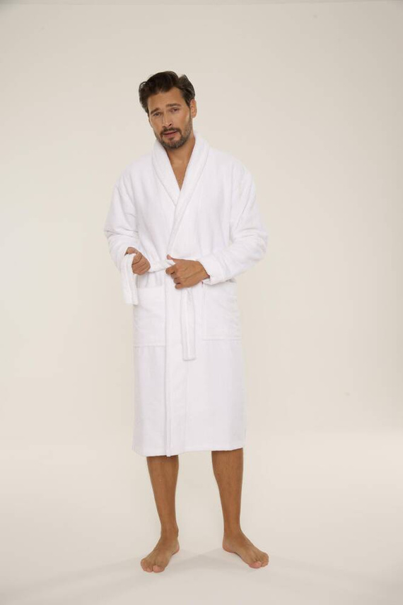 735 Manuele мъжки халат De Lafense - бял