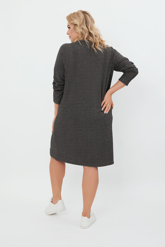 Дамска туника с дълъг ръкав Avira Италианска мода - тъмен меланж 