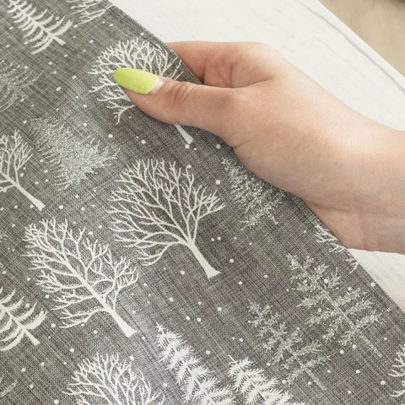 360000 Зимна магия Коледна подложка Marquisette сива