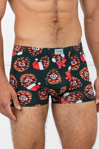 Мъжки боксерки Cono от италианска мода – памук, еластан, коледен мотив