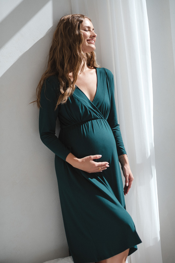 Бамбукова нощница за бременни и кърмене Star Light – удобство, елегантност, подходяща за родилния дом