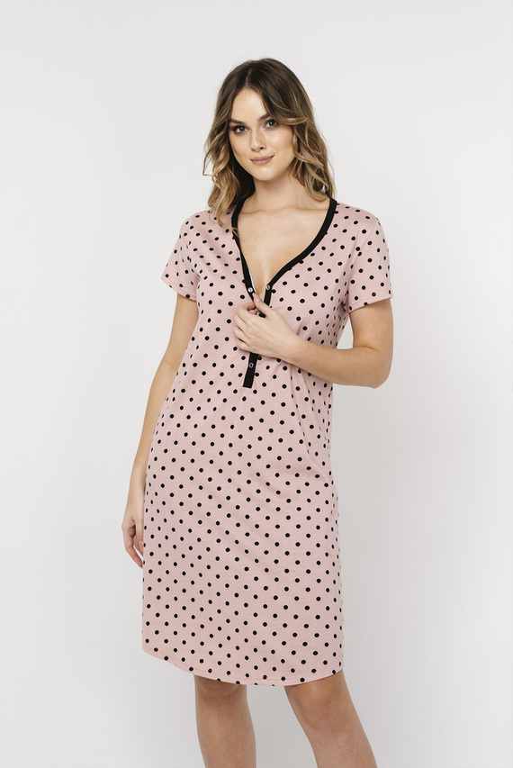 Buscato нощница с къс ръкав Италианска мода - принт