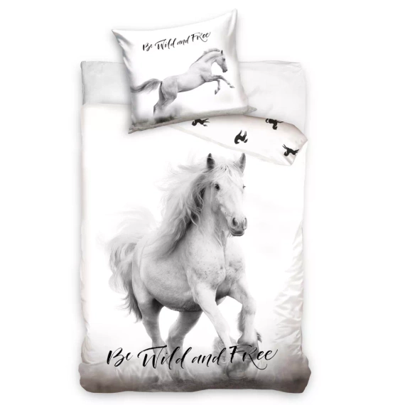 Памучно спално бельо Carbotex кон албинос