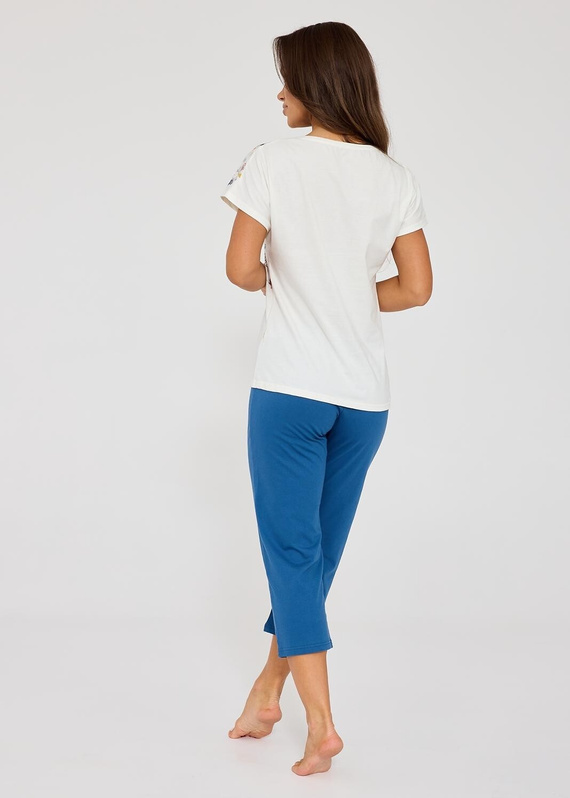 Cornette Floris 369/345 ecru – дамска пижама 100% памук 7/8