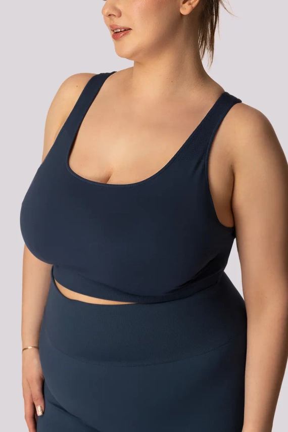 Горен спортен сутиен Mona base, тъмносин