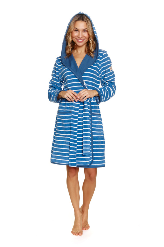 7225 Дамски халат Doctor Nap - елегантност и комфорт за ежедневието - син
