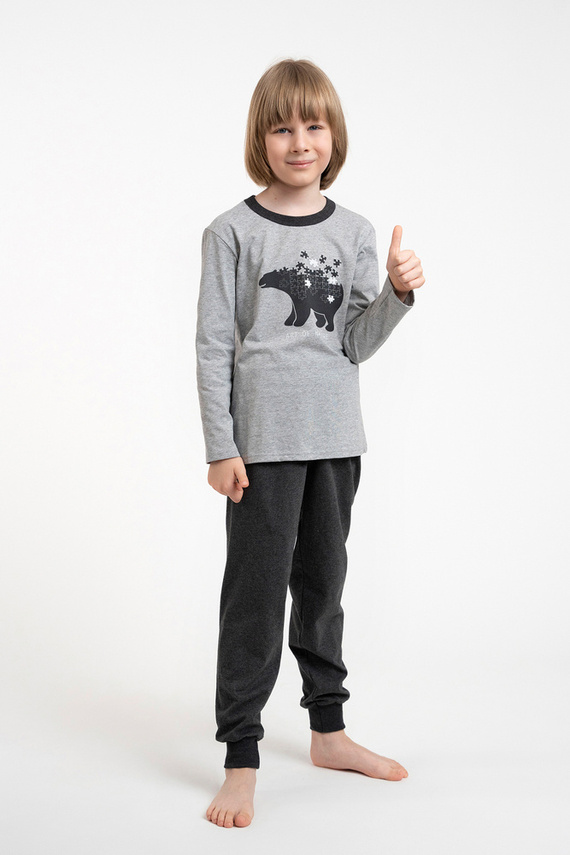 Morten Пижама за момчета Италианска мода melange/c.меланж 