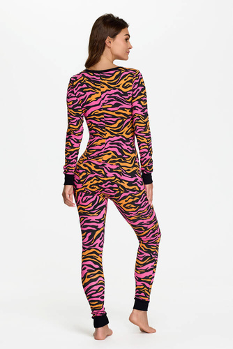 28 Дамски гащеризон Zebra Bonamera, розово и оранжево