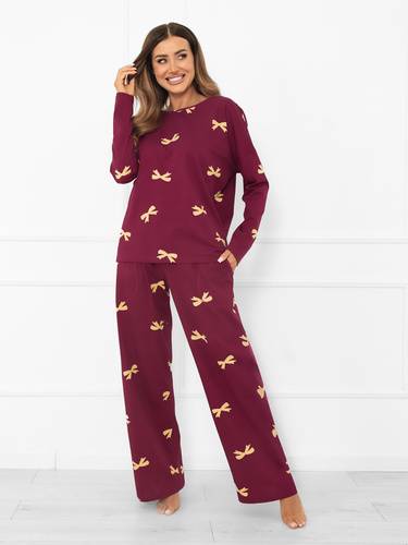 Kwadro Дамска пижама Италианска мода - памук, дълъг ръкав и панталон