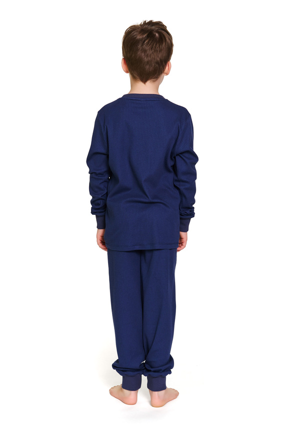 7351 Памучна детска пижама Doctor Nap - класически комфорт - тъмносиня