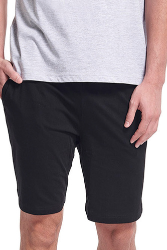 Gianna Мъжка пижама Sorbetto сива – къси ръкави, шорти, щампа, памук