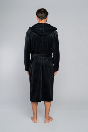 Mimas Мъжки халат с качулка Италианска мода - графит