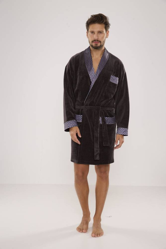 772 Мъжки форекс халат за баня Bonjour - графит