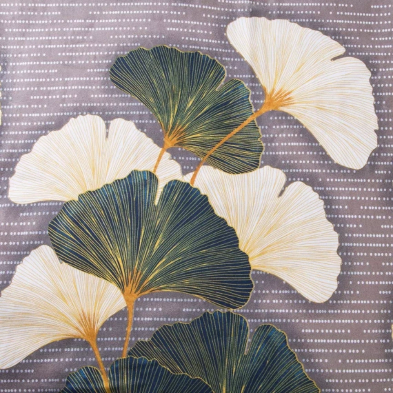 31510/2 Комплект спално бельо от фланел Flanellove Darymex бежово-зелени листа от гинко – комплект, 100% памук, топъл и мек