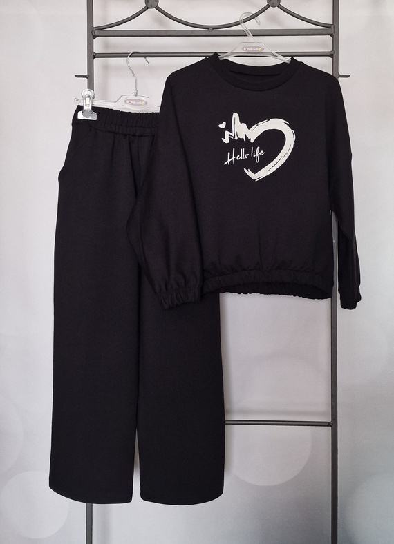 Gaja Детски суичър Bambarillo черен | Еластичен памучен суичър