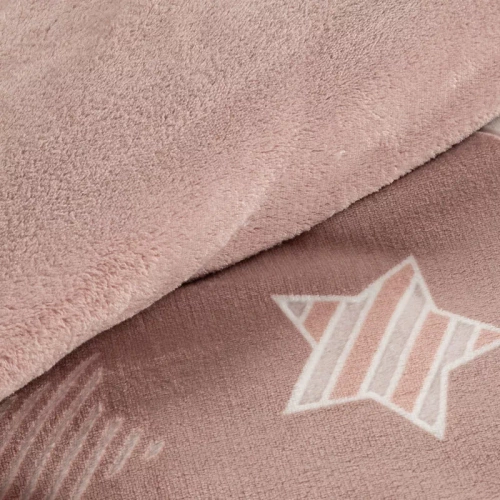 Flano 4 звезди спално бельо от велур Eurofirany прахово розово
