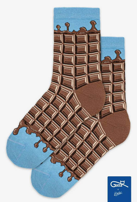 U04.WED Унисекс чорапи Wedel Gatta - млечен шоколад 02/13E