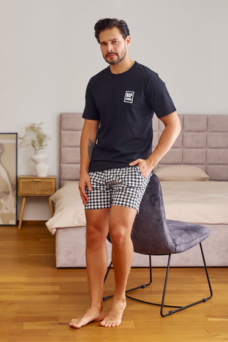 7214 Мъжка пижама Doctor Nap - черна