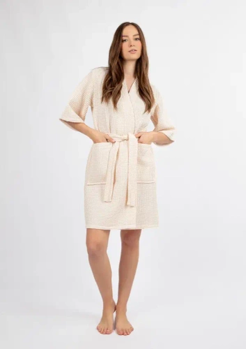 DK-W-01 Дамски халат Dkaren - екрю