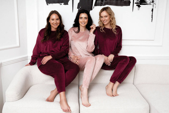 Дамски комплект Akara Italian Fashion - прахово розово 