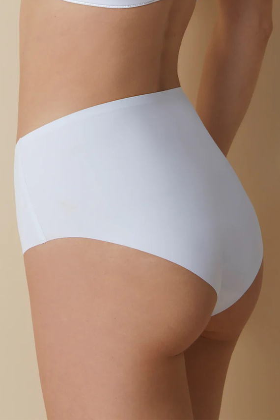 503 Дамски слипове Maxi Braga Selene, бели - с висока талия, безшевни, оформящи