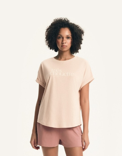 Дамска пижама 44487 Emela Henderson – 100% памук, къс ръкав, шорти, регулируем колан