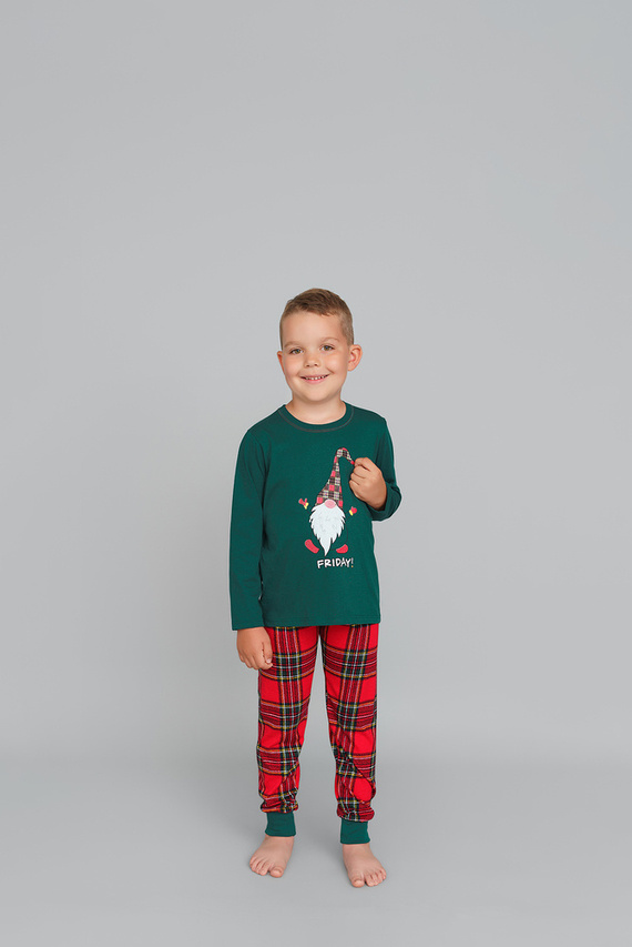 Narvik Пижама за момчета Италианска мода - червена/принт 