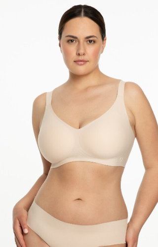 Julimex Jelly Bra Comfort Black Beige – Сутиен без банели за голям бюст