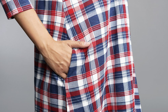 Нощница за бременни и кърмачки Rugia 3/4 ръкав Италианска мода - тъмносиньо 