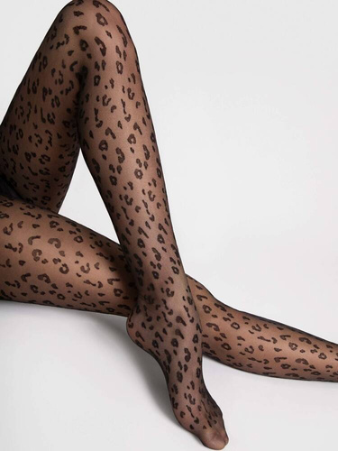 G 6122 Чорапогащник Jungle Fiore 20 den - черен