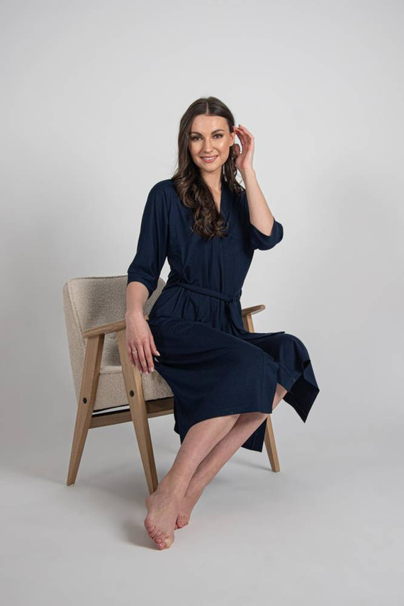 942 Visa Дълъг халат De Lafense - тъмносин