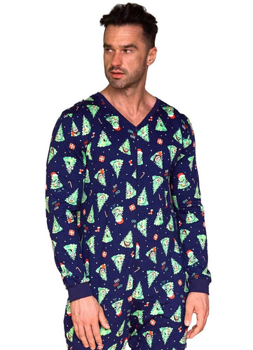 196/284 Christmas Tree 2 Мъжки гащеризон Cornette, тъмносин