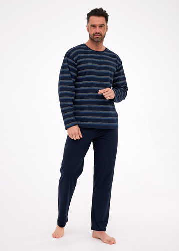 138/56 Cornette Различни мъжки пижами | Памук, райе, дълъг ръкав, кутия