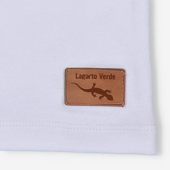 KAR-2007/BIA Тениска Lagarto Verde за момче, бяла