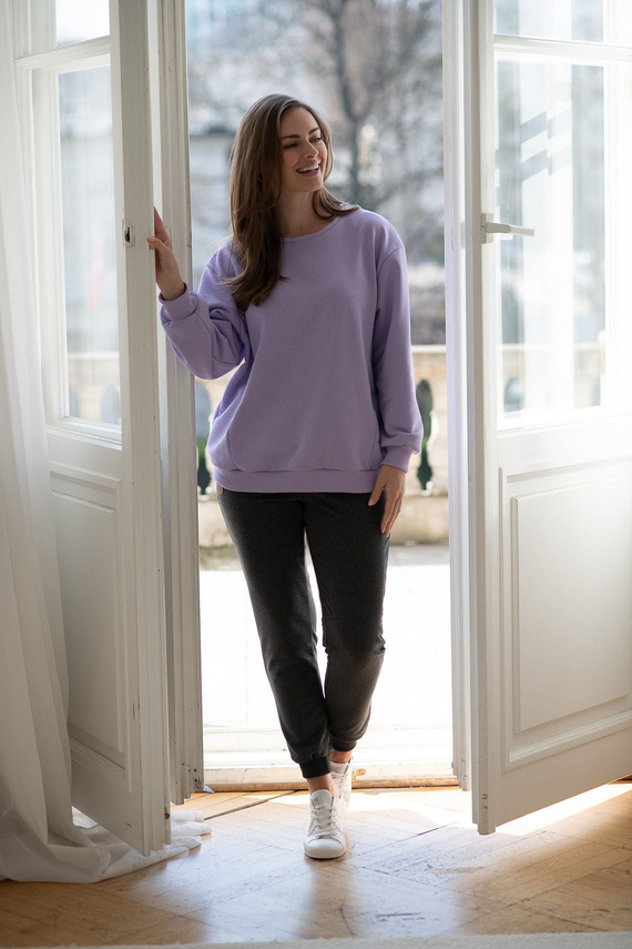 MilkItEasy! Суичър за кърмачки Milk&Love, люляк