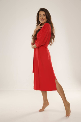 942 Visa Дълъг халат De Lafense - червен 589