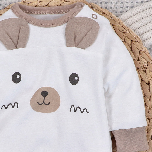 ABN-5509 Sky Journey Бебешки клоун без крака Nini | Органичен памук, затваряне с щракване