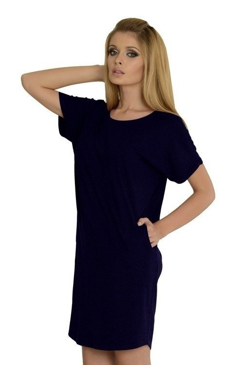 523 Нощна риза Paula kr. ръкав - светъл меланж