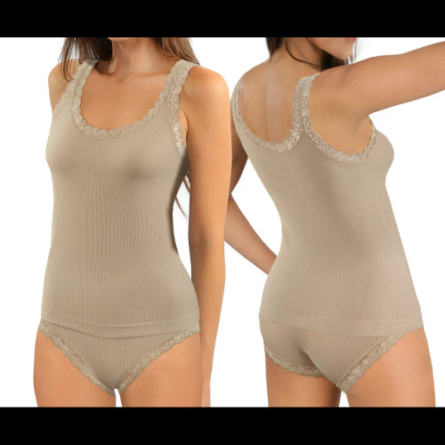 Дамски потник Sesto Senso 6109 с дантела безшевен еластичен sabia