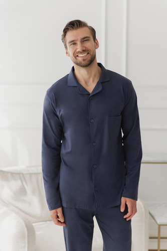 3474 Lorenzo Мъжка пижама Taro jeans – памук, дълъг панталон, джобове
