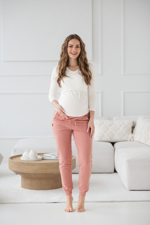 Milk&Love Milk Shirt блуза за бременни и кърмене 7/8 ръкав white