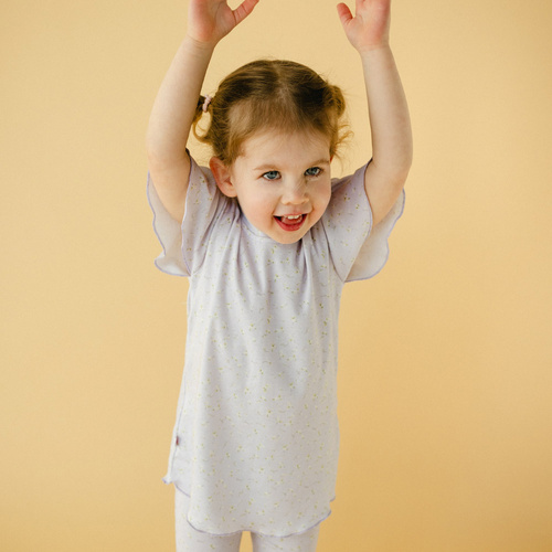 Блуза с къс ръкав Meadow Eevi - лилава