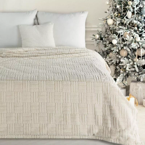 Blink 3 Eurofirany Коледно одеяло, крем и злато