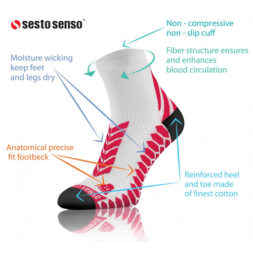 Спортни чорапи Спортни чорапи Sesto Senso бяло-розово