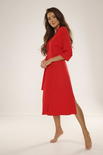 942 Visa Дълъг халат De Lafense - червен 589